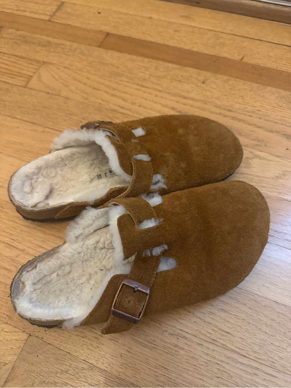 Birkenstock Boston Shearling Clog - Chestnut - Picture 2 of 7